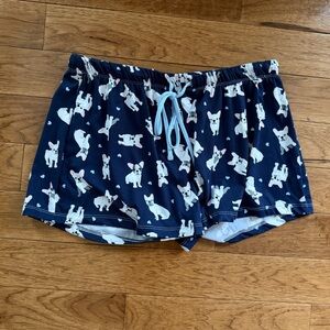 Pillow Talk Dog Print Pajama Shorts Size Large